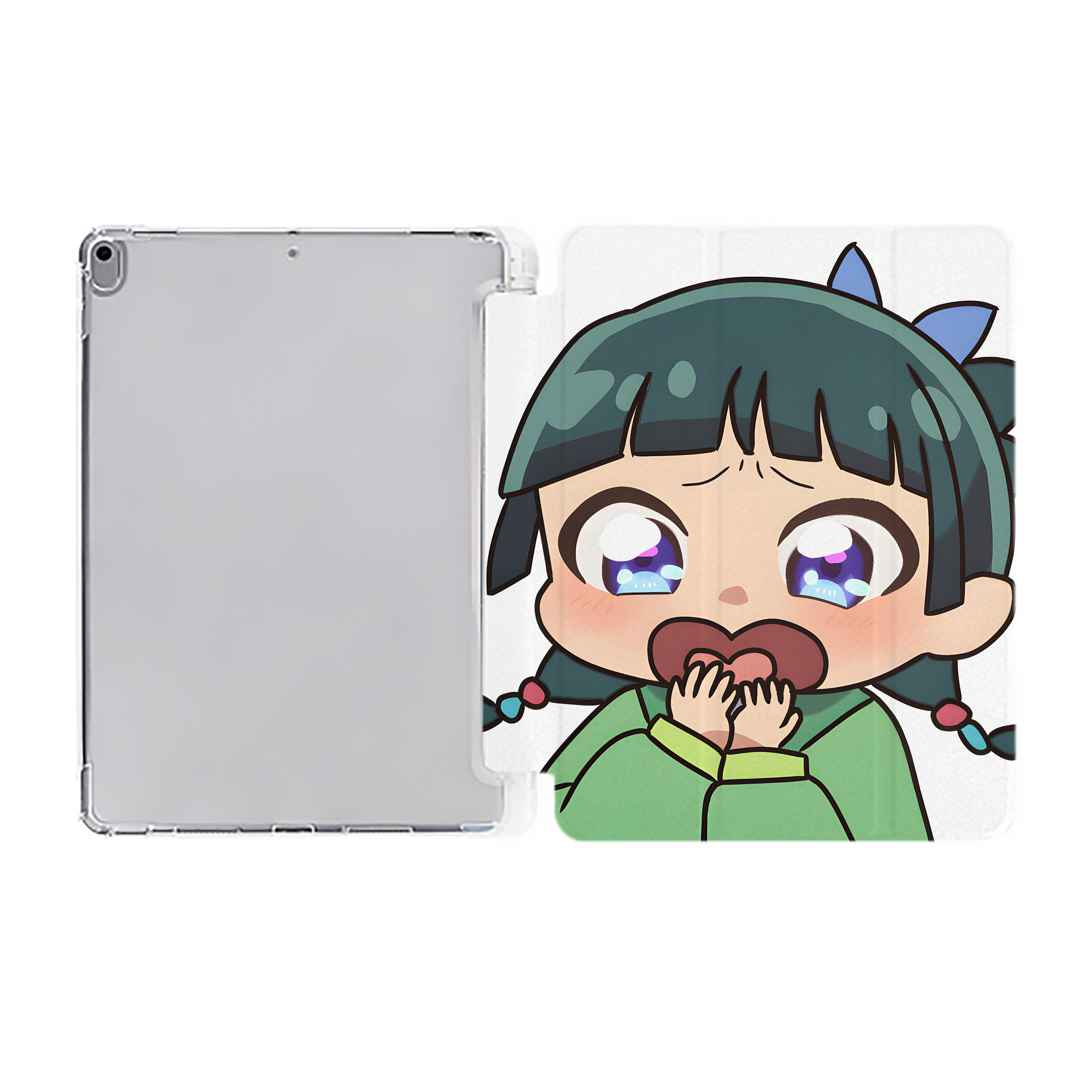 （画像用） 薬屋のひとりごと The Apothecary Diaries IPad ケース ペン収納付き 三つ折りスタンド PUレザー×シリコン 対応機種9.5/10.5/10.9インチ